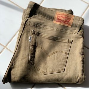 Levi Olive Green 711 Skinny